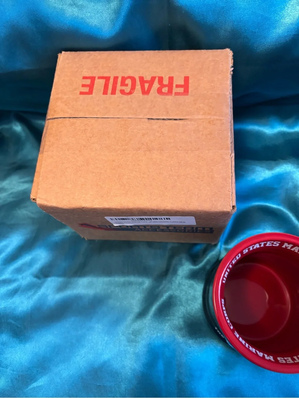 United States Marine Corps Ceramic Coffee Mug - Red & Navy NWT